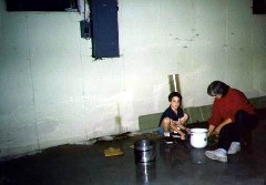 Ben Dorrough; Ruth Dorrough; cleaning up after hurricane Bob